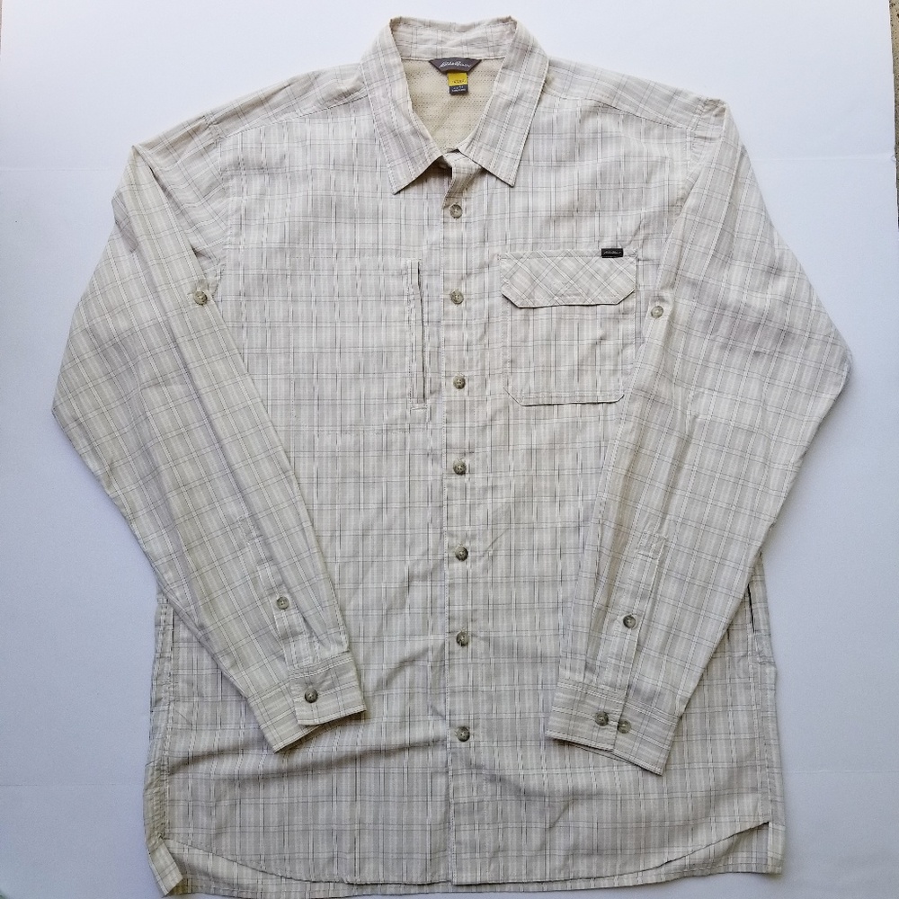 Eddie Bauer Travex camp vented plaid shirt